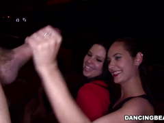 Crazy girls enjoying male stripper party