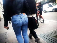 French Arab Beurette Girl - Ass in Jeans